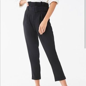 3/$15 F21 Woven Paper Bag High-Waisted Pants
